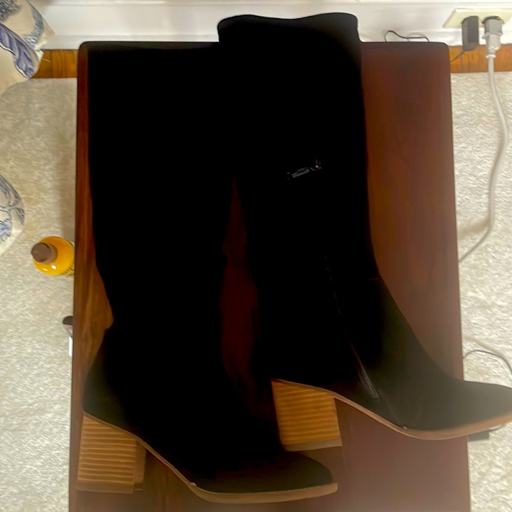 Black Suede Boots 7M